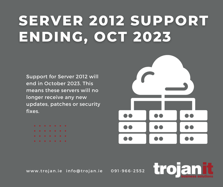 - Microsoft Server 2012 reaching End of Support